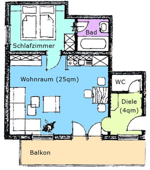Comfort Appartement met 1 Slaapkamer en Balkon